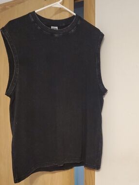 Soft mineral-wash sleeveless tank